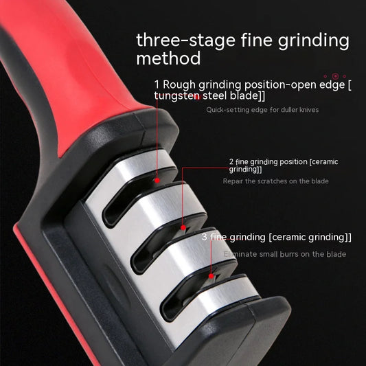 WOWGADGET® 4-in-1 KNIFE SHARPENER STAINLESS STEEL