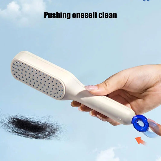 WOWGADET®Magic Retractable Comb Self Cleaning Hair Brush