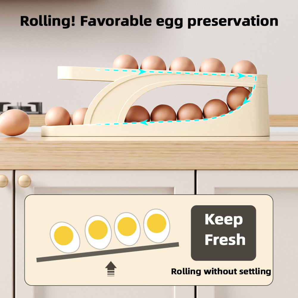 WOWGADGET® ROLLING EGG TRAY AND STORAGE RACK