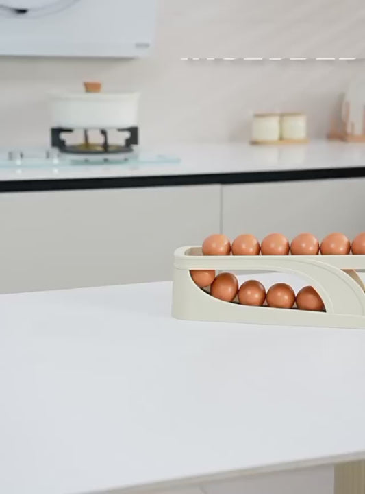 WOWGADGET® ROLLING EGG TRAY AND STORAGE RACK